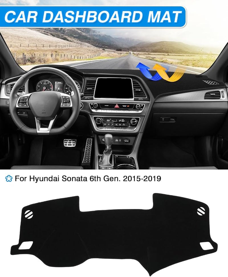 Cartist Custom Fit for Dash Cover for Hyundai Sonata 2015 2016 2017 2018 2019 Dashboard Cover Mat Non-Slip Pad Carpet Sunshield Protector - Image 2