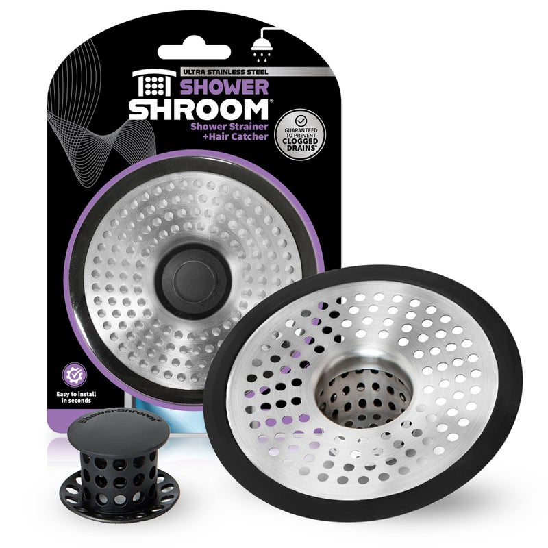 Shower Shroom ShowerShroom SHSULT755 Ultra Revolutionary Shower Hair Catcher Drain Protector, No Size, Stainless - Image 1