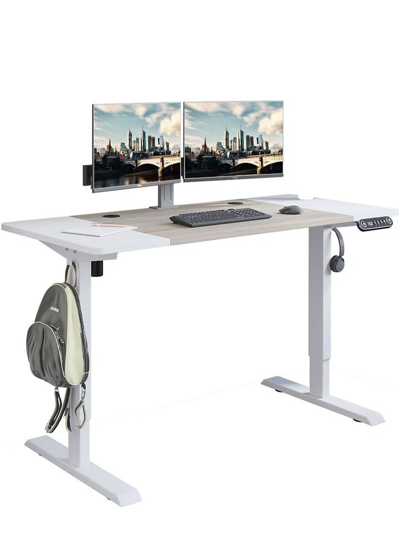 Cool Baby COOLBABY Electric Height Adjustable Standing Desk,55 x 24 Inches Stand Up Desk Workstation, Splice Board Home Office Computer Standing Table Ergonomic Desk - Image 1