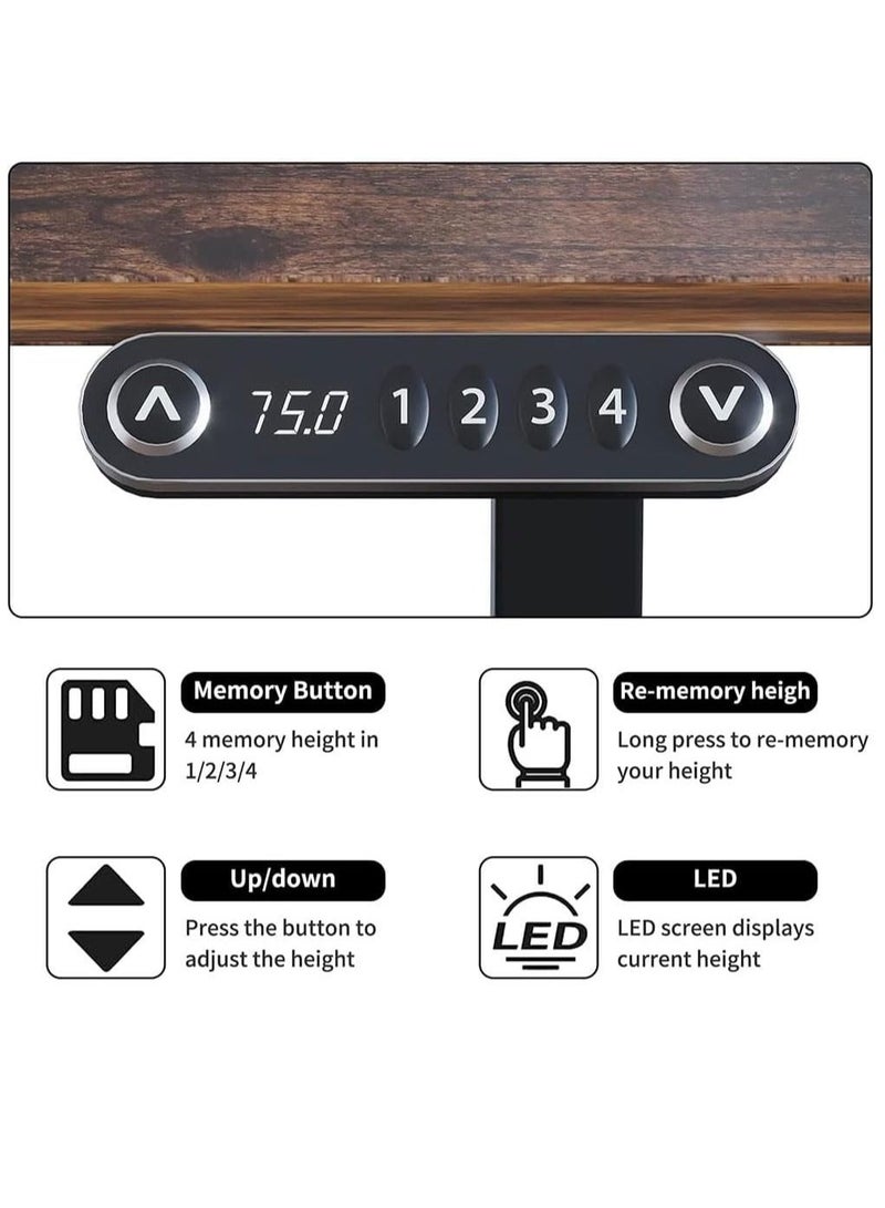 Cool Baby COOLBABY Electric Height Adjustable Standing Desk,55 x 24 Inches Stand Up Desk Workstation, Splice Board Home Office Computer Standing Table Ergonomic Desk - Image 3
