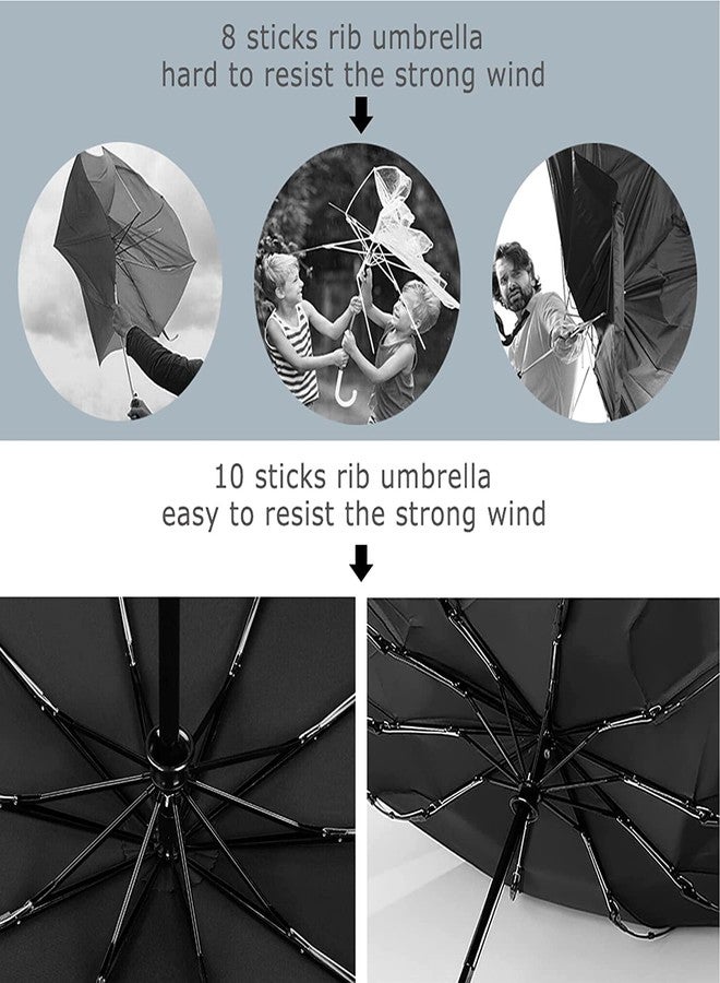 KEYOZA Automatic Open & Close Umbrella with Torch Handle for Night |Durable Frame | Big Size, Compact | Windproof, Water Resistant Foldable & Light Weight Umbrella For Men & Women - Image 5