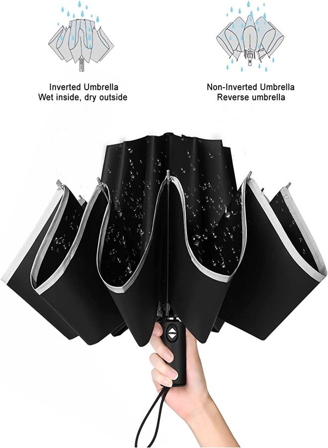 KEYOZA Automatic Open & Close Umbrella with Torch Handle for Night |Durable Frame | Big Size, Compact | Windproof, Water Resistant Foldable & Light Weight Umbrella For Men & Women - Image 2