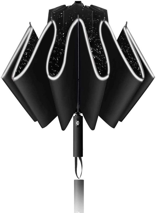 KEYOZA Automatic Open & Close Umbrella with Torch Handle for Night |Durable Frame | Big Size, Compact | Windproof, Water Resistant Foldable & Light Weight Umbrella For Men & Women - Image 1
