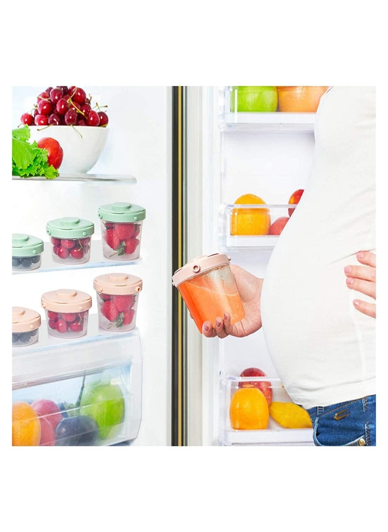 KASTWAVE Baby Food Container, DELFINO 3 Pack 100% Airtight Leak-Proof with Measurement Indication Plastic Baby Food Storage Box for Fruit Puree Yogurt  - Image 4