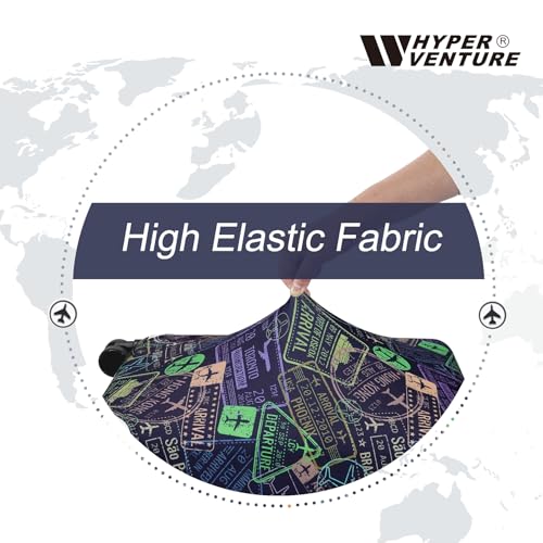HYPER VENTURE Washable Luggage Cover - Fashion Suitcase Protector Fits 23-26 Inch Luggage (Urban Passport, M) - Image 4