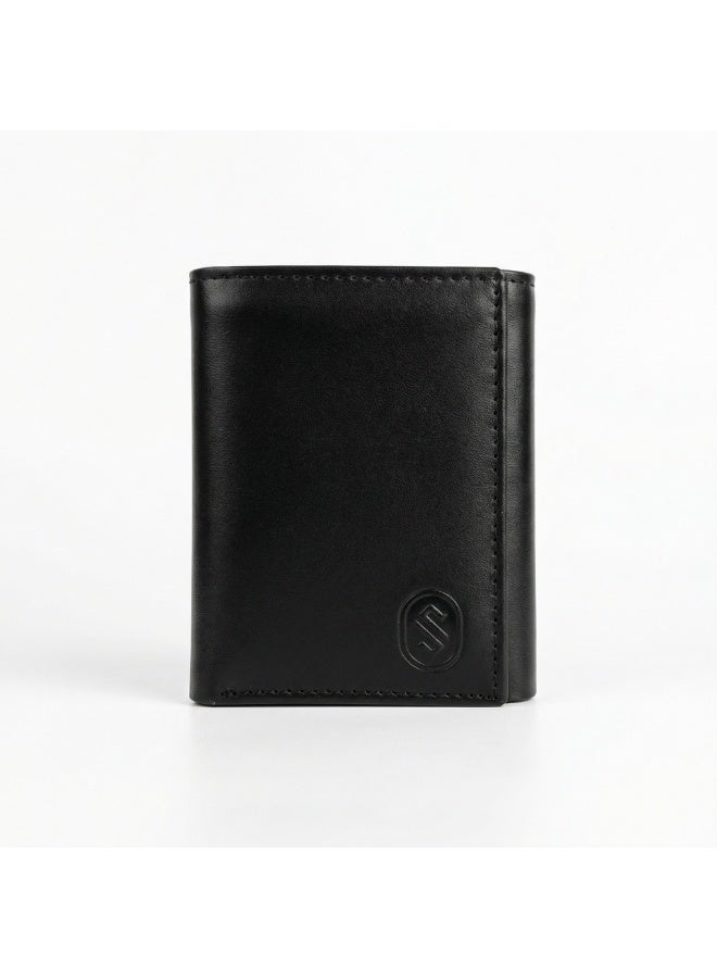 Men's Wallet | Trifold Genuine Leather men's wallet with coin pocket | ID Window | 4 card slots | Card Holder wallet for men - Image 1