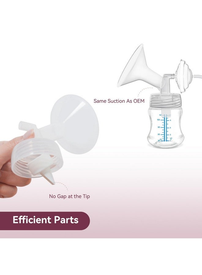 TOVVILD 21 mm Flange Compatible with Spectra S2 S1 9 Plus Ameda MYA Motif Luna Cimilre Breast Shield, Duckbill Valves Replacement, Replace Wide Mouth Flange - Image 4