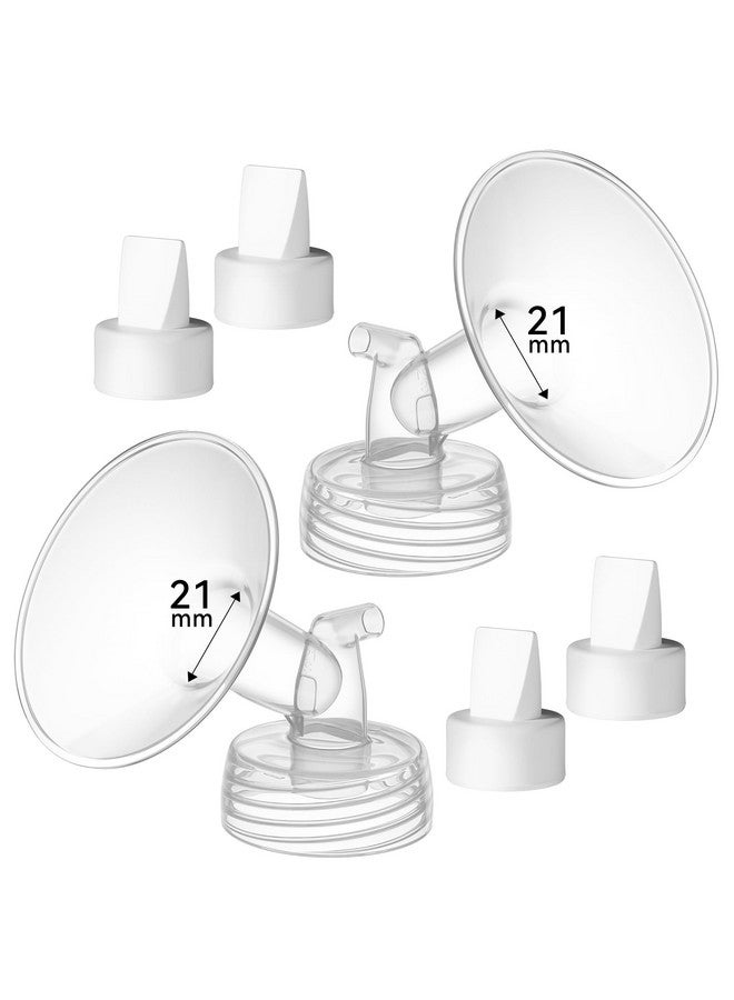 TOVVILD 21 mm Flange Compatible with Spectra S2 S1 9 Plus Ameda MYA Motif Luna Cimilre Breast Shield, Duckbill Valves Replacement, Replace Wide Mouth Flange - Image 1
