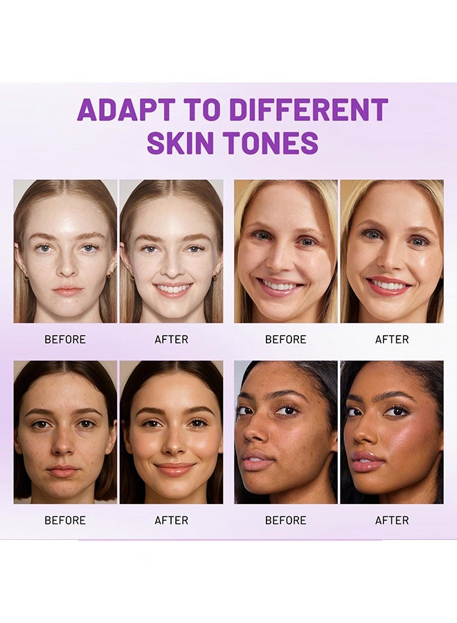 zephoco Evanesce Soft Matte Cream Concealer 8- Shade Fade Palette, Soft Matte Cream Foundation, Cover with Applicator, Concealer for Dark Circles, Blemishes & Contouring, Waterproof & Long Lasting (Medium) - Image 4