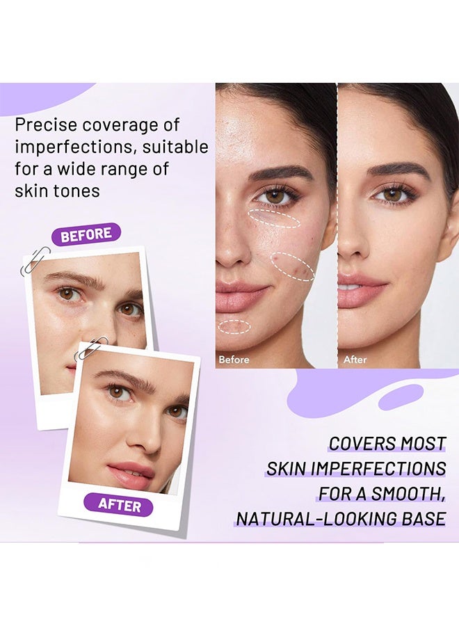 zephoco Evanesce Soft Matte Cream Concealer 8- Shade Fade Palette, Soft Matte Cream Foundation, Cover with Applicator, Concealer for Dark Circles, Blemishes & Contouring, Waterproof & Long Lasting (Medium) - Image 3