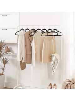 Red Dot Gift 100 Pieces 42cm Black Non-Slip Velvet Clothes Hanger with 360 Degree Rotatable Hook Durable and Slim  - Image 5