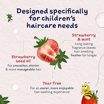 Childs Farm Kids Tangle Taming Hair Regime Bundle Tear Free Strawberry Organic Mint Shampoo 250ml Conditioner 250ml and Hair Detangler Spray 100ml Suitable for All Hair Types 3 Pack - Image 4