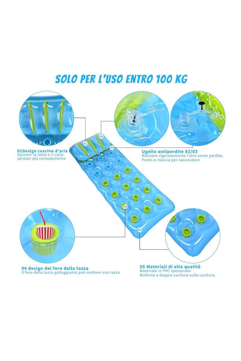 Bestway 1.83m Inflatable Swimming Raft - Comfortable and Relaxing Design for Floating on Water, Made from Reinforced PVC - Eye-Catching Color, Perfect for Fun Summer Times - Swimming Accessories - Water Float - Water Toys - Swimming Tools - Water Mat. - Image 3