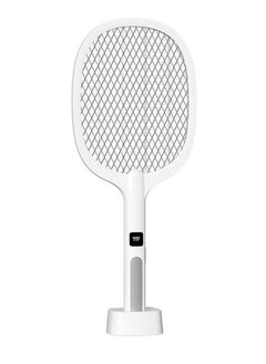 WEIDASI 2 In1 USB Rechargeable Electric Mosquito Swatter Electric Fly Swatter with Power Display WD-991 White  - Image 1