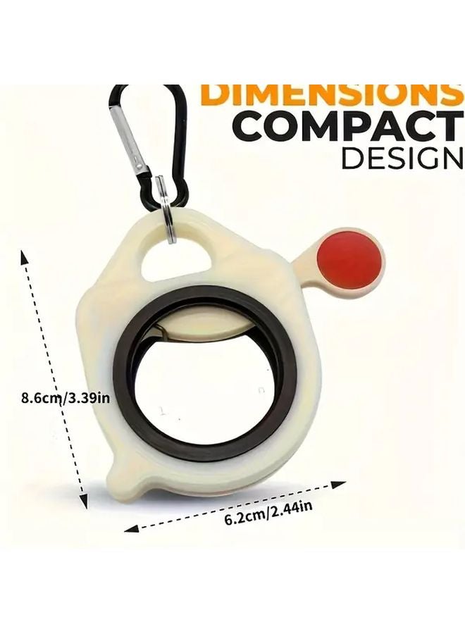 White Zip Tie Holder Case With 10 Black Ties For Tool Belt Electrical Wire Organizer - Image 4