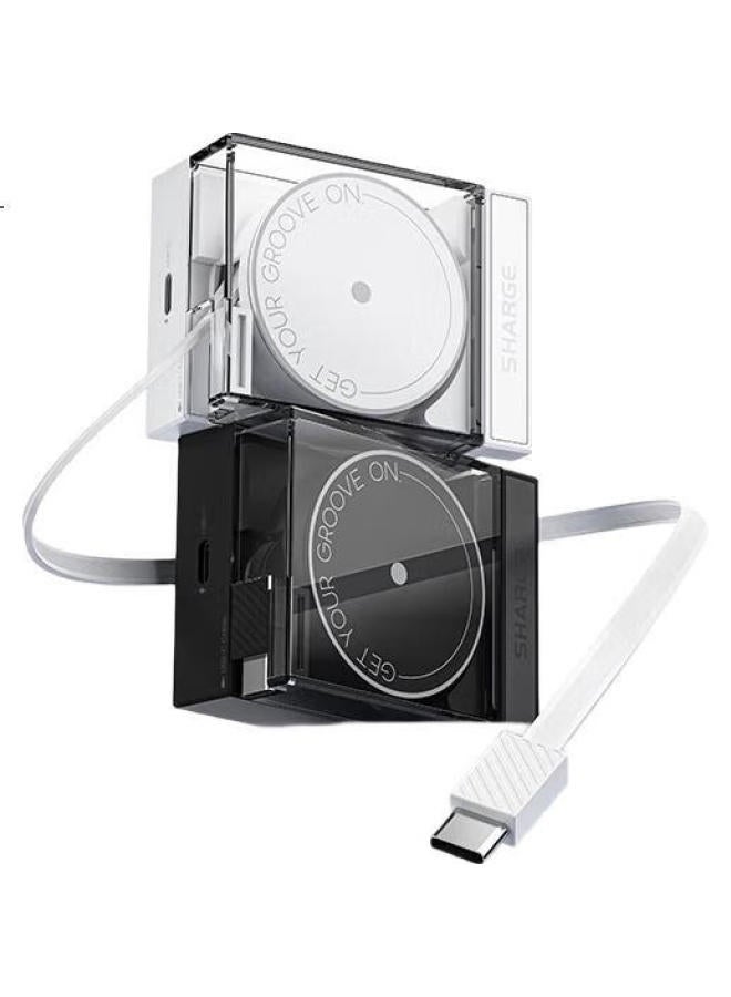 Sharge 65W Gan Desktop Charger With Built-In Cable Charging Kit For Apple 16/15Pro Fast Charging Plug Low Temperature Compatible Pd20W For Huawei Xiaomi Ipad Notebook - Image 2