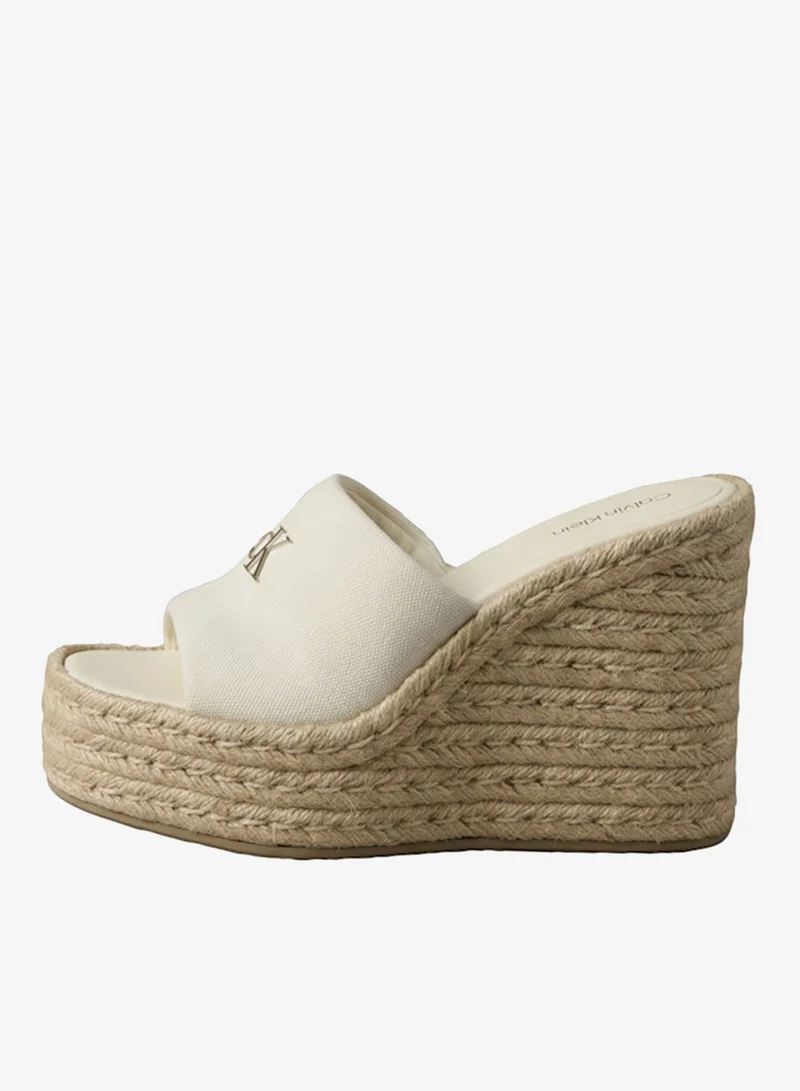 Calvin Klein Canvas Wedge Espadrille Mules