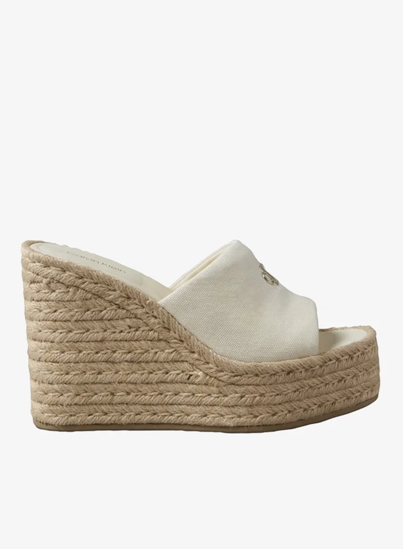 Calvin Klein Canvas Wedge Espadrille Mules