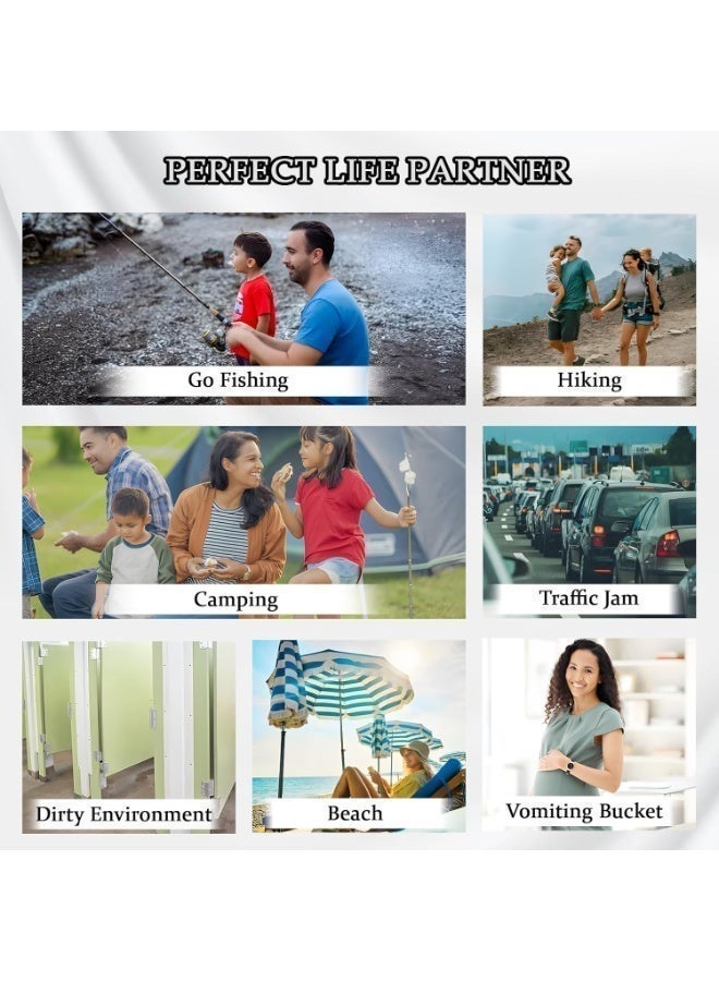 BlueFire Portable Folding Camping Toilet for Adults 🚻 | Foldable Travel Potty with Removable Phone Shelf & Toilet Paper Holder 📱🧻 | Heavy-Duty 400 lbs Load ABS Outdoor Commode Bucket | Waterproof, Lightweight, Easy-Clean Porta Potty for Car, Tent, Hiking, Fishing, Road Trips, Camping & Emergencies 🌄💧 | Multi-Functional Design – Use as Toilet, Trash Can, Storage Box or Seat | Compact Foldable Toilet with Lid & Carry Bag for Ultimate Convenience Anywhere, Anytime 🚙✨ - Image 4