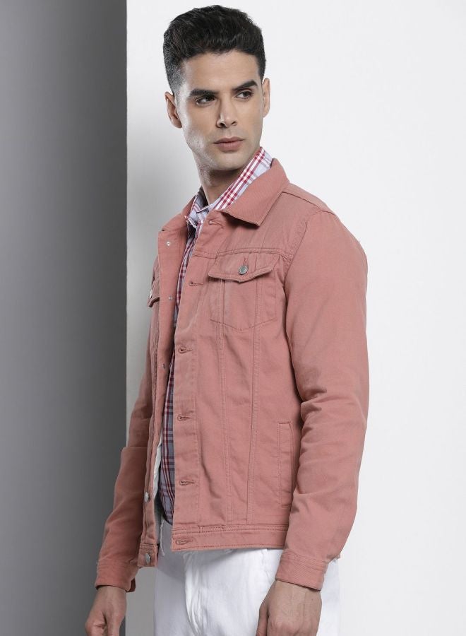 The Indian Garage Co Men Slim Fit Solid Round Neck Long Sleeves Jacket - Image 5