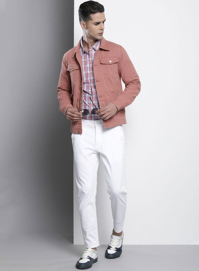 The Indian Garage Co Men Slim Fit Solid Round Neck Long Sleeves Jacket - Image 1