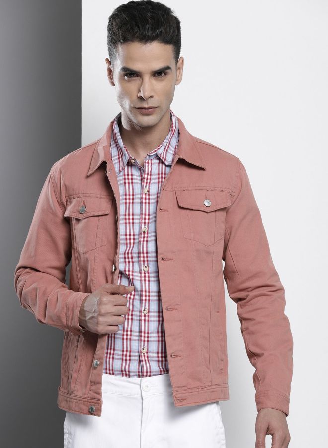 The Indian Garage Co Men Slim Fit Solid Round Neck Long Sleeves Jacket - Image 3