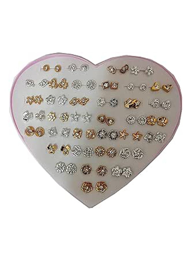Generic 36-Piece Box of Walnut Plastic Stud Earrings - Hypoallergenic  - Image 1