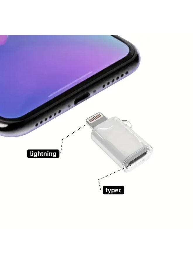 UKETO USB C To Lightning Adapter Fast Charging White 2 Pack Durable ABS Material - Image 4