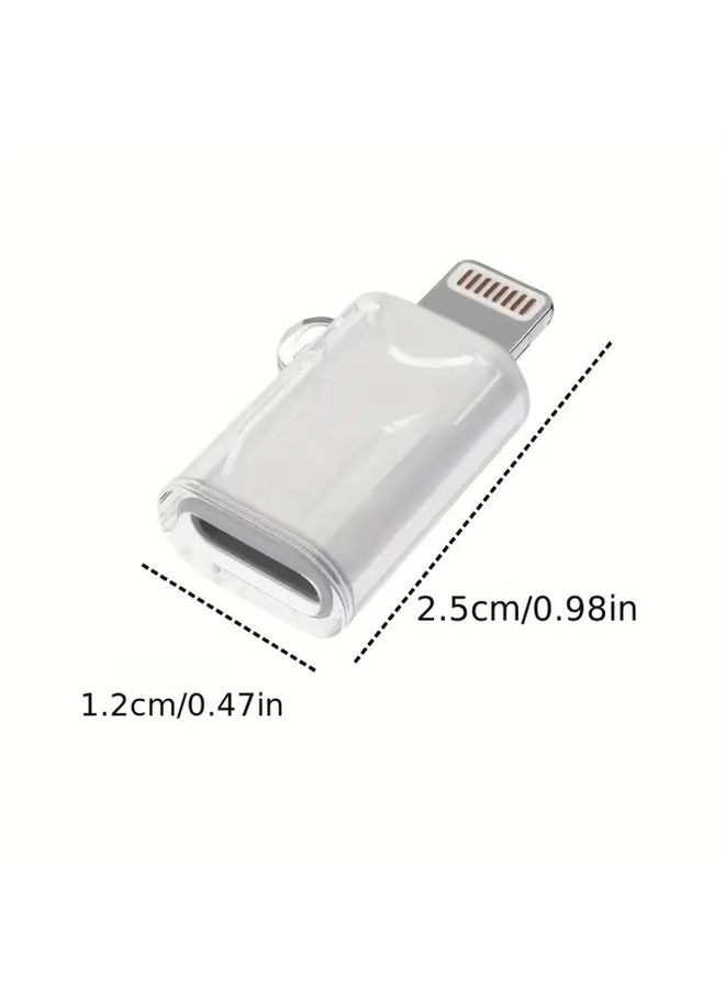 UKETO USB C To Lightning Adapter Fast Charging White 2 Pack Durable ABS Material - Image 2