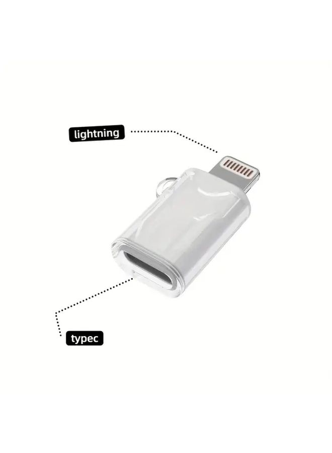 UKETO USB C To Lightning Adapter Fast Charging White 2 Pack Durable ABS Material - Image 3