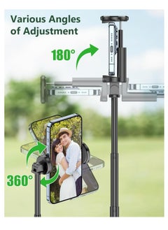 Generic 52" Selfie Stick Tripod, Aluminum All-in-1 Extendable Cell Phone Tripod Stand with Remote, 360° Rotate Lightweight & Portable Travel Tripod for Cell Phone Compatible with iPhone 16/15/14/13/Android  - Image 5