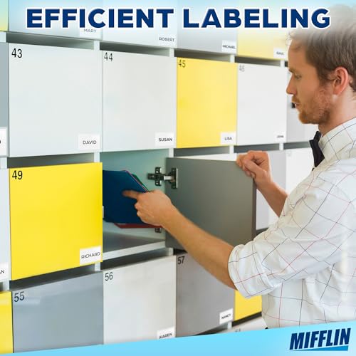 Mifflin-USA - Index Card Holder - 2x3.5”, 30 Pack - Clear Self-Adhesive Pockets - Label Holders for Organizing Storage Bins & Containers - Plastic Sleeves for Protecting Cards & Labels - Image 4