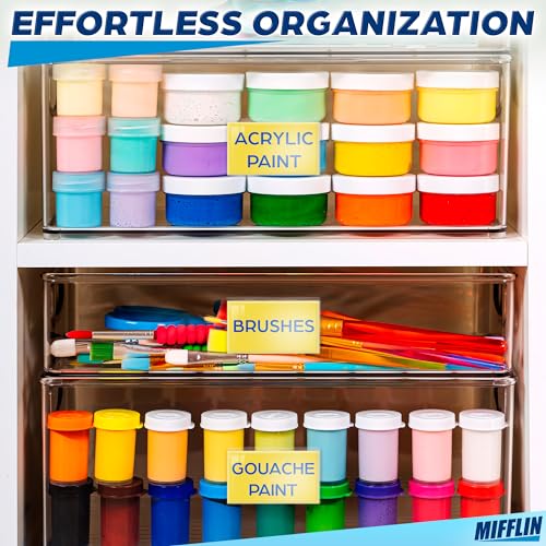 Mifflin-USA - Index Card Holder - 2x3.5”, 30 Pack - Clear Self-Adhesive Pockets - Label Holders for Organizing Storage Bins & Containers - Plastic Sleeves for Protecting Cards & Labels - Image 2