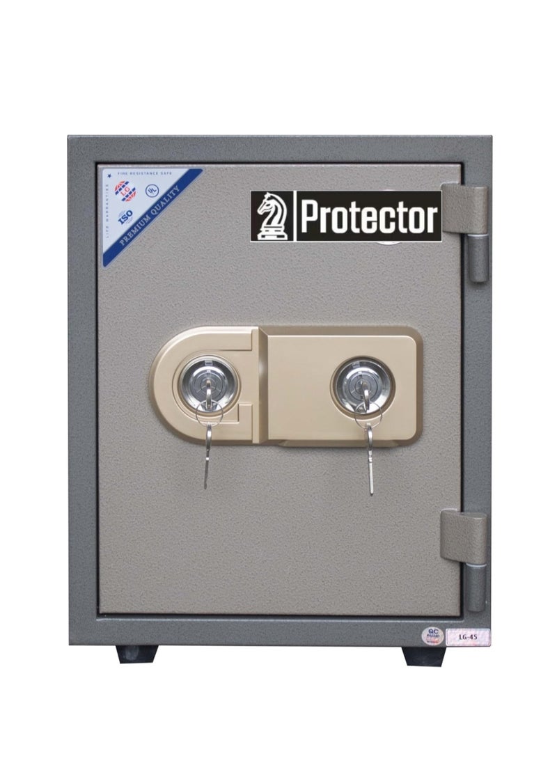 Protector PROTECTOR Safe PT45K Fireproof Safe Box - Anti-Burglar Home and Office Safe with a Removable Shelf and Dual Locks (H45 x W31 x D37 CM, 45KG) - Med In Vietnam  - Image 2
