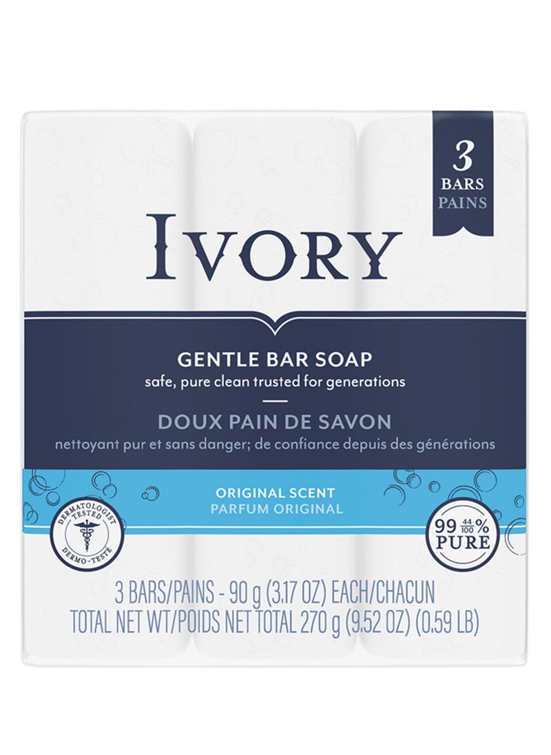 Ivory صابون بار أصلي، 3.1 أونصة - 3 قطع  - Image 1