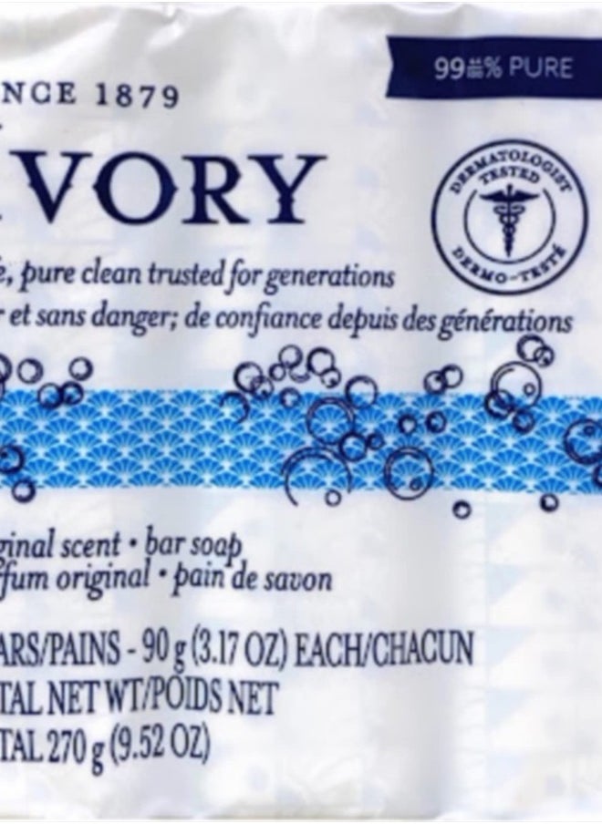 Ivory صابون بار أصلي، 3.1 أونصة - 3 قطع  - Image 2