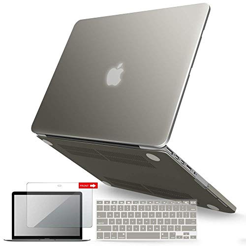 IBENZER Compatible with MacBook Pro 13 Inch Case 2015 2014 2013 end 2012 A1502 A1425, Hard Shell Case & Keyboard Cover & Screen Protector for Old Version Apple Mac Retina 13, Gray, R13GY+2 - Image 1