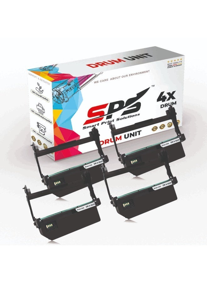 Smart Print Solutions SPS Compatible Drum Cartridges for Xerox - X3225 DR | 4x Black | Yield upto 10,000 Pages - Image 1