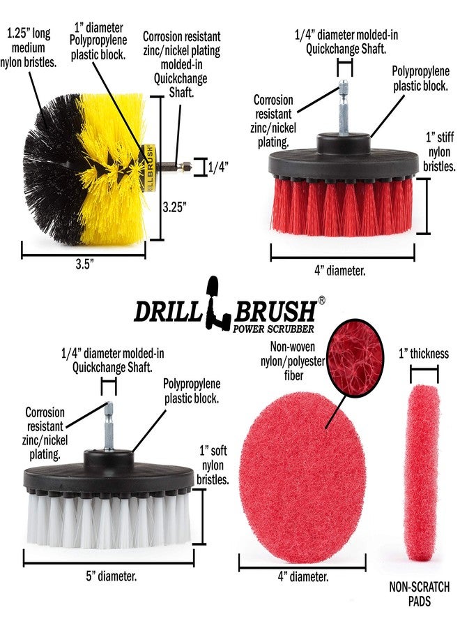 Drillbrush Cleaning Supplies - Bathroom Accessories - Drill Brush - Scouring Pad - Shower Cleaner - Bath Mat - Tile - Bathtub - Sink - Shower Door - Grout Cleaner - Kitchen Accessories - Outdoor - Scrub Brush - Image 5