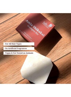 Rustic Art Amla Shikakai Organic Shampoo Bar With Methi & Ginger | Reduces Hair Fall, Detangles | Sulphate & Paraben Free | Natural & Organic | For Women & Men | 75 Gm  - Image 3
