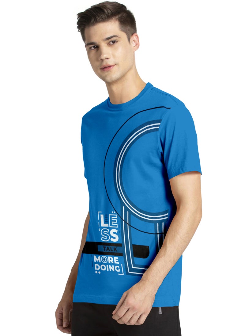 LAUREN Smith Men’s 100% Cotton Bio Wash Round Neck T-shirt with Chest Print - Image 2