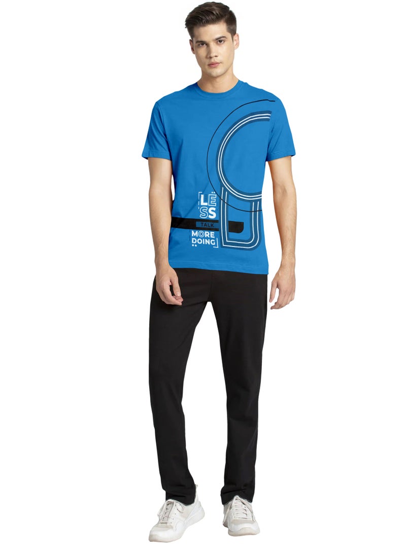 LAUREN Smith Men’s 100% Cotton Bio Wash Round Neck T-shirt with Chest Print - Image 3
