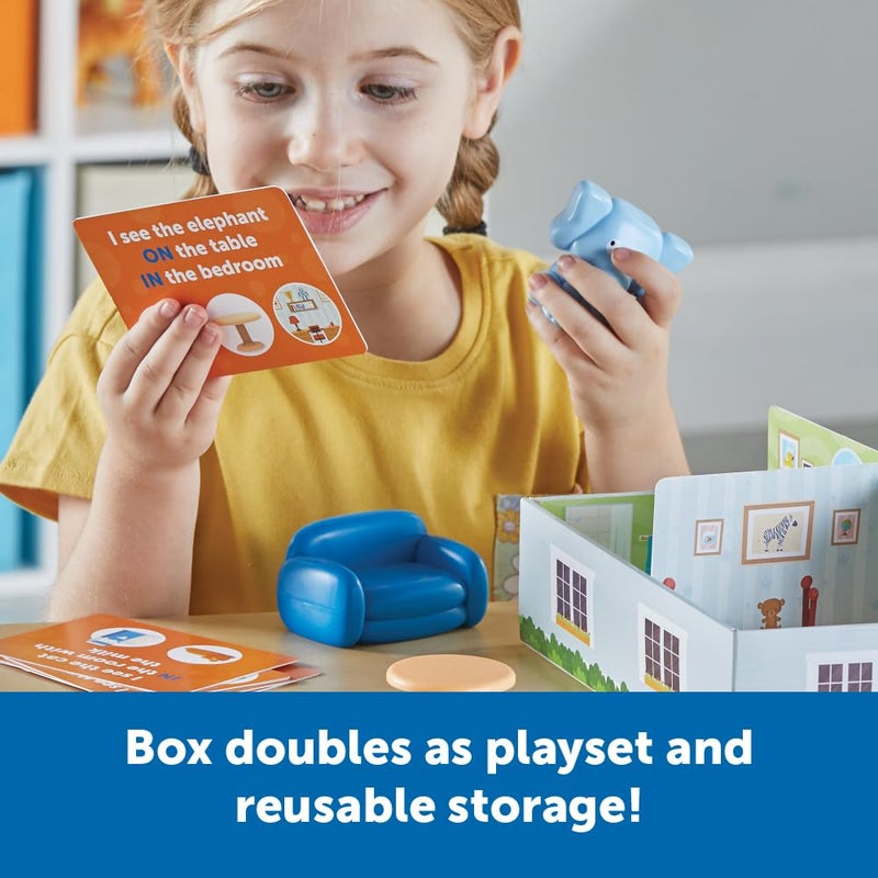 Learning Resources Elephant in the Room Positional Word Activity Set Toddler Board Games Language and Critical Thinking Skills Sentence Building Language Development Gifts for Boys and Girls - Image 4