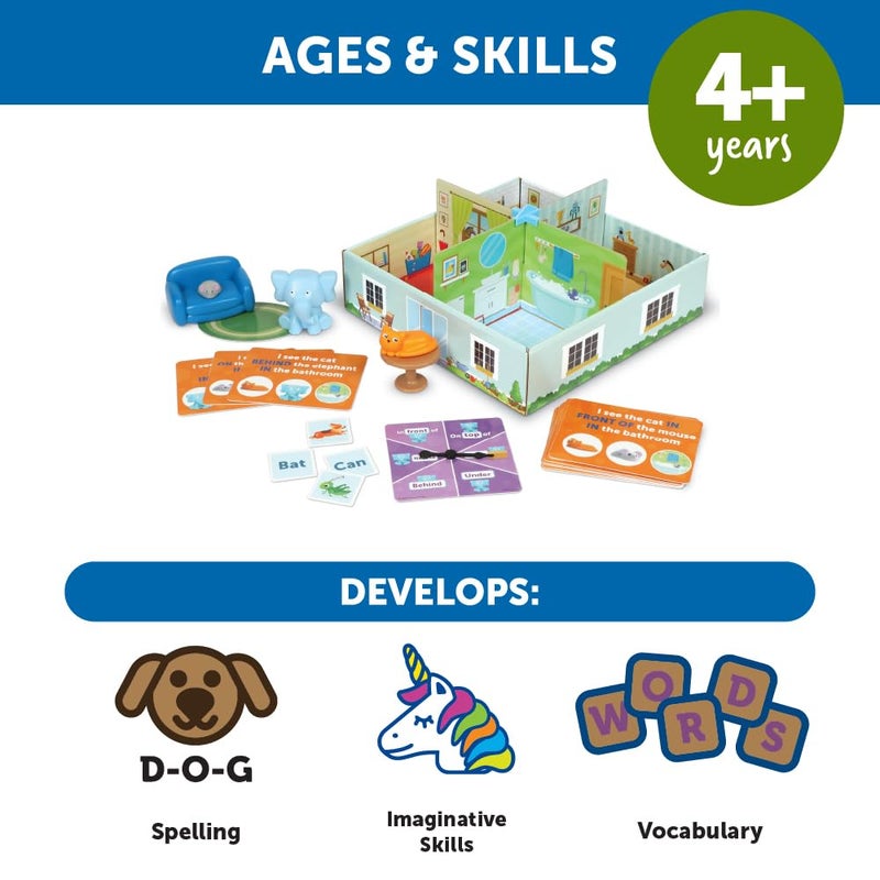 Learning Resources Elephant in the Room Positional Word Activity Set Toddler Board Games Language and Critical Thinking Skills Sentence Building Language Development Gifts for Boys and Girls - Image 5