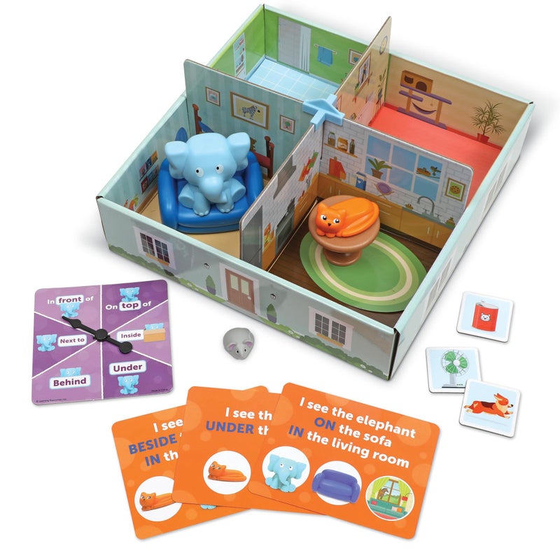 Learning Resources Elephant in the Room Positional Word Activity Set Toddler Board Games Language and Critical Thinking Skills Sentence Building Language Development Gifts for Boys and Girls - Image 2