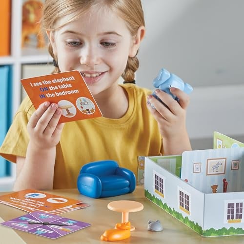 Learning Resources Elephant in the Room Positional Word Activity Set Toddler Board Games Language and Critical Thinking Skills Sentence Building Language Development Gifts for Boys and Girls - Image 3