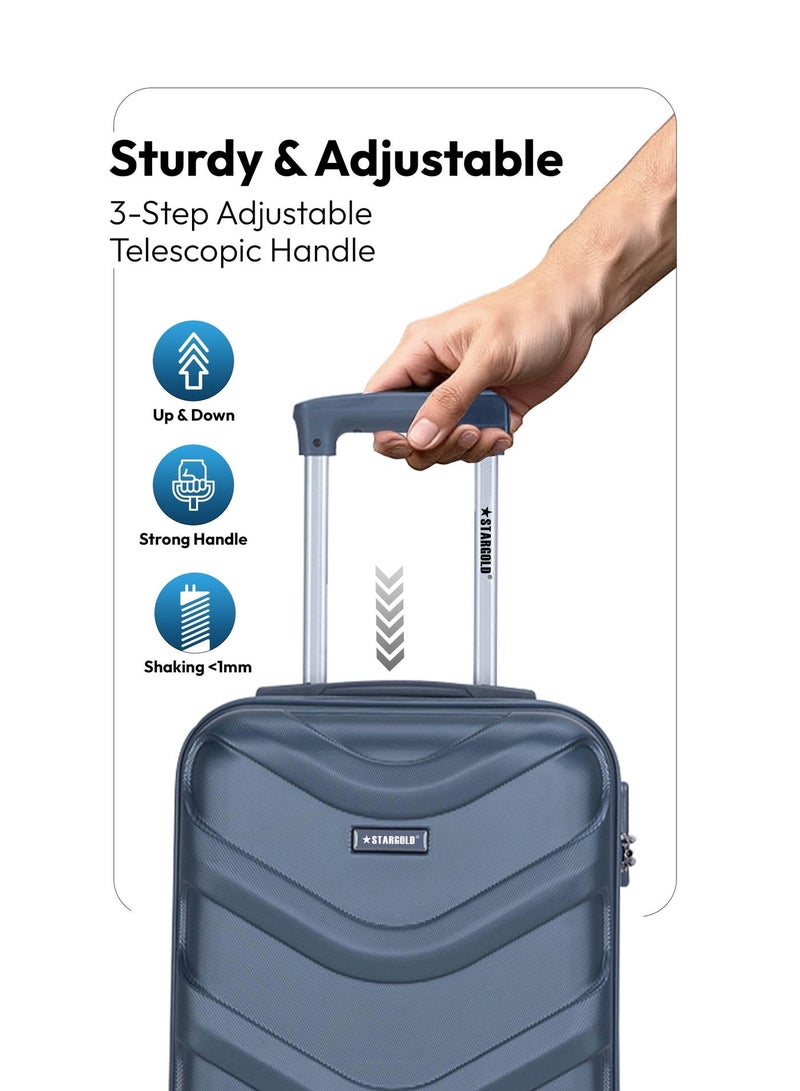 Stargold Single Hardside Spinner 4 Wheels Trolley Luggage With Number Lock - Image 4