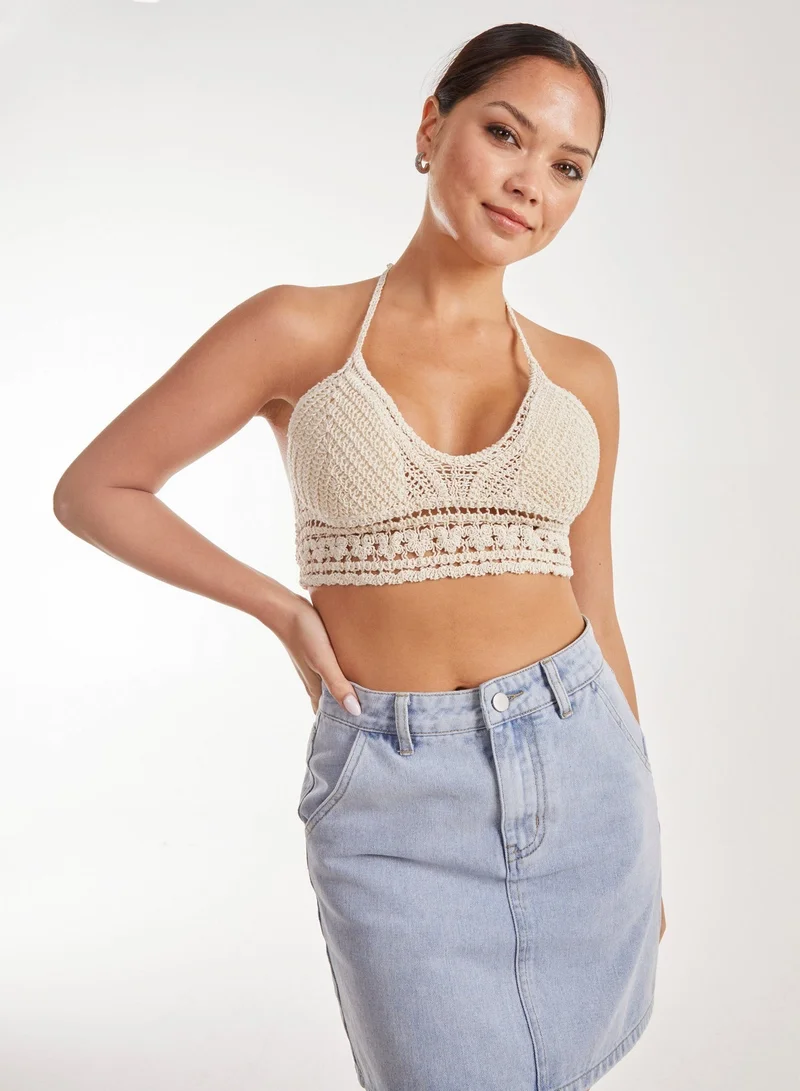 Pink Vanilla  Crochet Bralette for Women | Best Price UAE