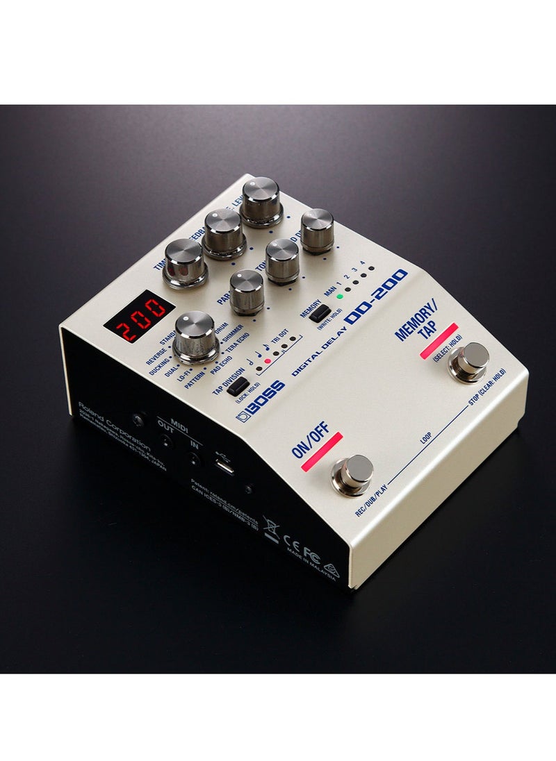 BOSS BOSS DD-200 Digital Delay Pedal for Electric Guitars  - Image 3