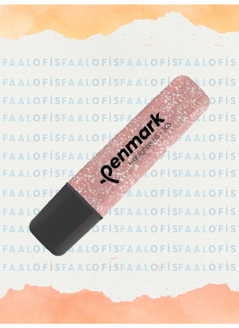 PENMARK HS-505 Refillable Highlighter Pen Metallic Glitter 5 Pieces 